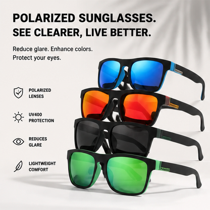 4-Pack Polarized Sports Sunglasses | UV400 Cycling Glasses