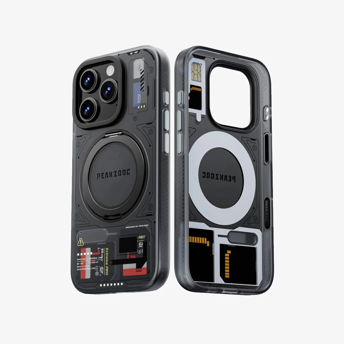 Case Magnetic Card Storage Phone Case with Stand - iPhone 15/16 Compatible
