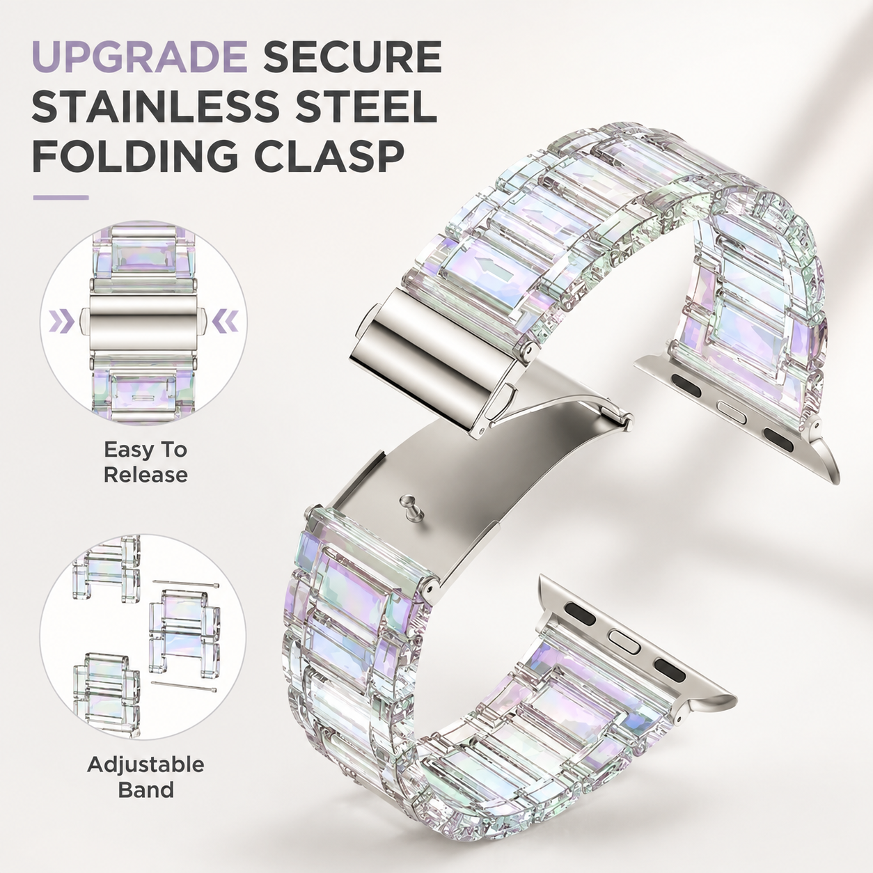 2026 Fashion Adjustable Apple Watch Band – Lightweight Stylish Strap for Everyday Comfort