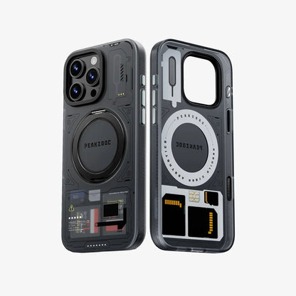 Case Magnetic Card Storage Phone Case with Stand - iPhone 15/16 Compatible