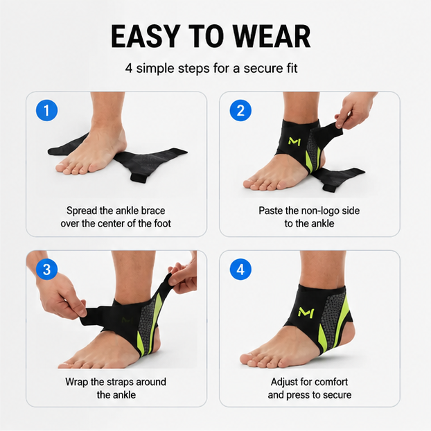Adjustable Ankle Support Strap | Lightweight Sports Protection