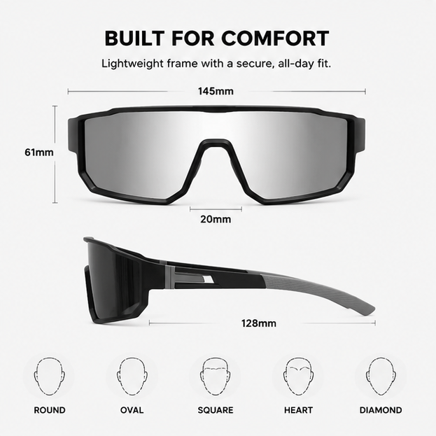 3-Pack Polarized Sports Sunglasses | UV400 Cycling & Running Glasses