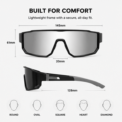 3-Pack Polarized Sports Sunglasses | UV400 Cycling & Running Glasses