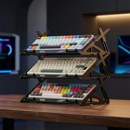 KT75/KT108 Apex Keyboard Display Stand – CNC Aluminum Keyboard Throne