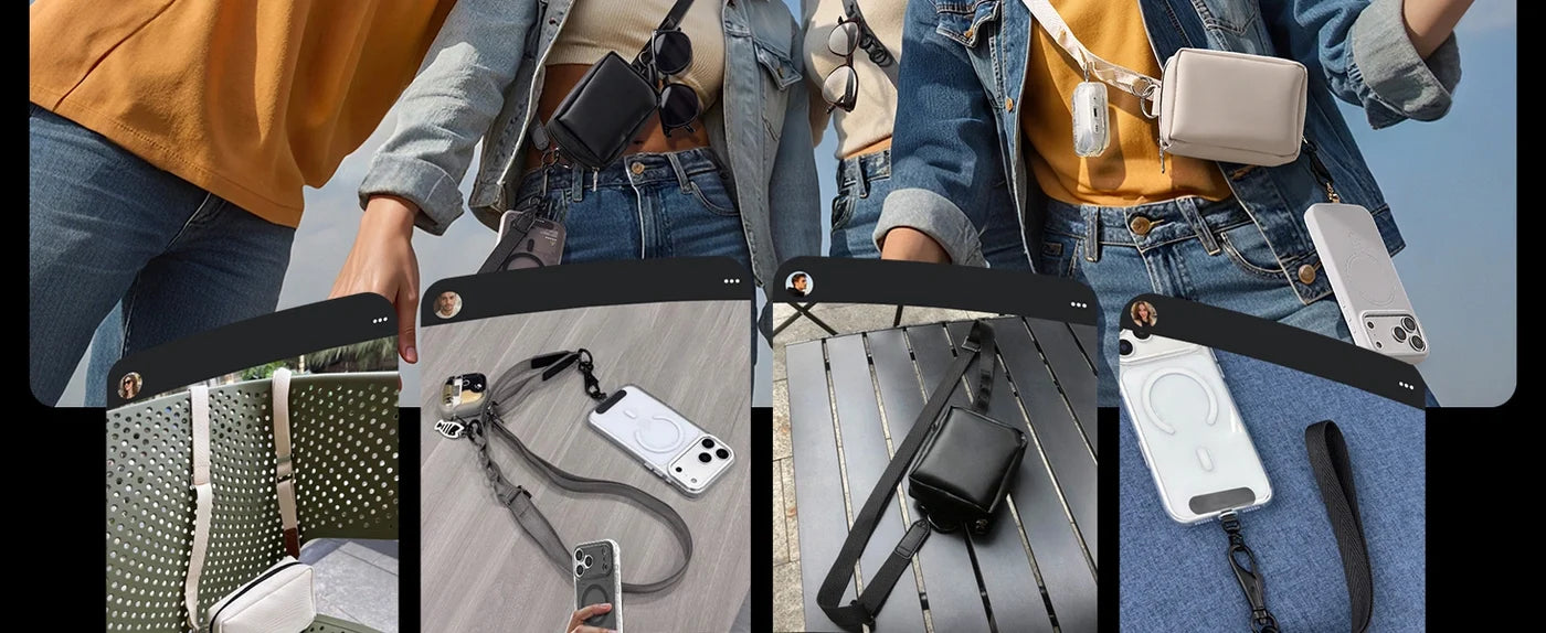 Phone Lanyard Kit with Wallet Pouch Adjustable Strap for All Phones