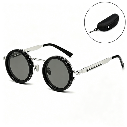Retro Polarized Round Sunglasses | UV400 Adjustable ND Lens Sunglasses for Men & Women