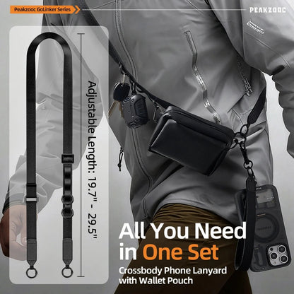 Phone Lanyard Kit with Wallet Pouch Adjustable Strap for All Phones