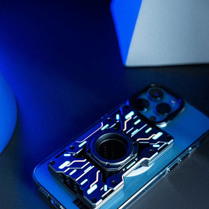Custom Mech Guard – RFID Blocking Metal Wallet with Luminous