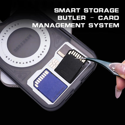 Case Magnetic Card Storage Phone Case with Stand - iPhone 15/16 Compatible