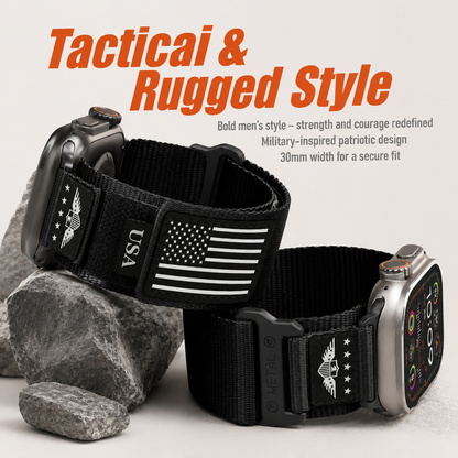 Rugged Nylon Flag Band for Apple Watch