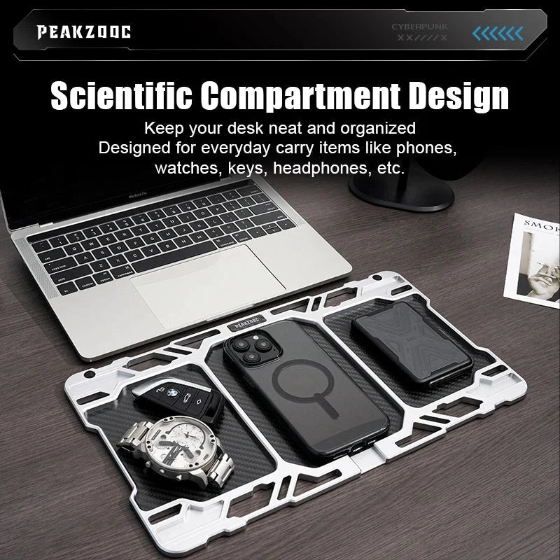 Docking Station Desk Organizer Modular Tray for Tech Gear and Tools