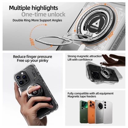 MagSafe Grip Stand with 360° Rotation | Peakzooc ZO-01 Dual-Fold Ring