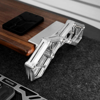 Modular Desk Riser Monitor Stand – Aluminum Legs & Metal Top Panel
