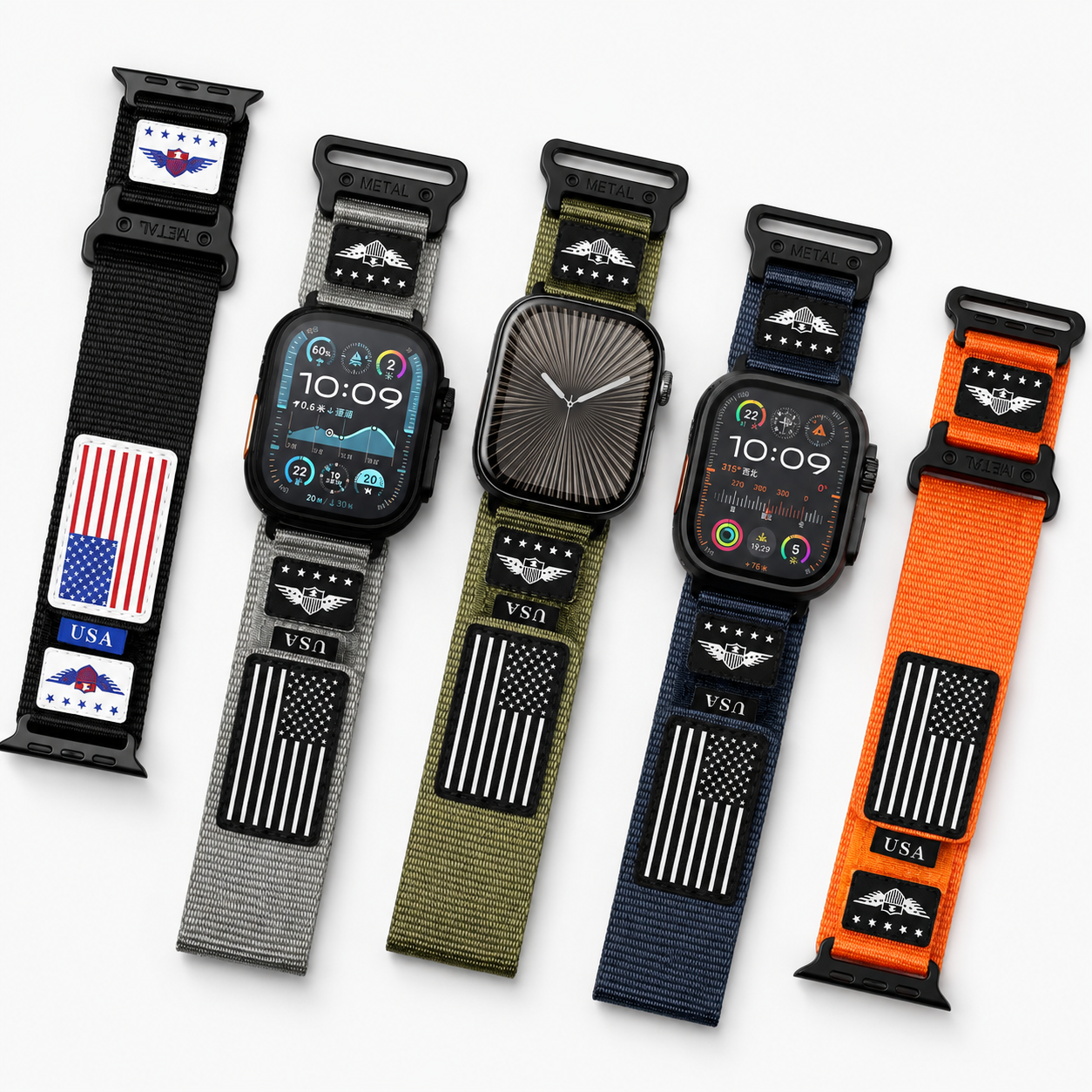 Rugged Nylon Flag Band for Apple Watch