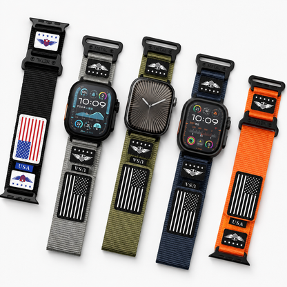 Rugged Nylon Flag Band for Apple Watch