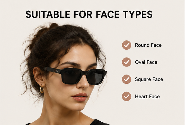 6-Pack Vintage Rectangle Sunglasses | UV400 Fashion Eyewear Set