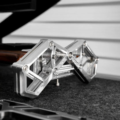 Modular Desk Riser Monitor Stand – Aluminum Legs & Metal Top Panel