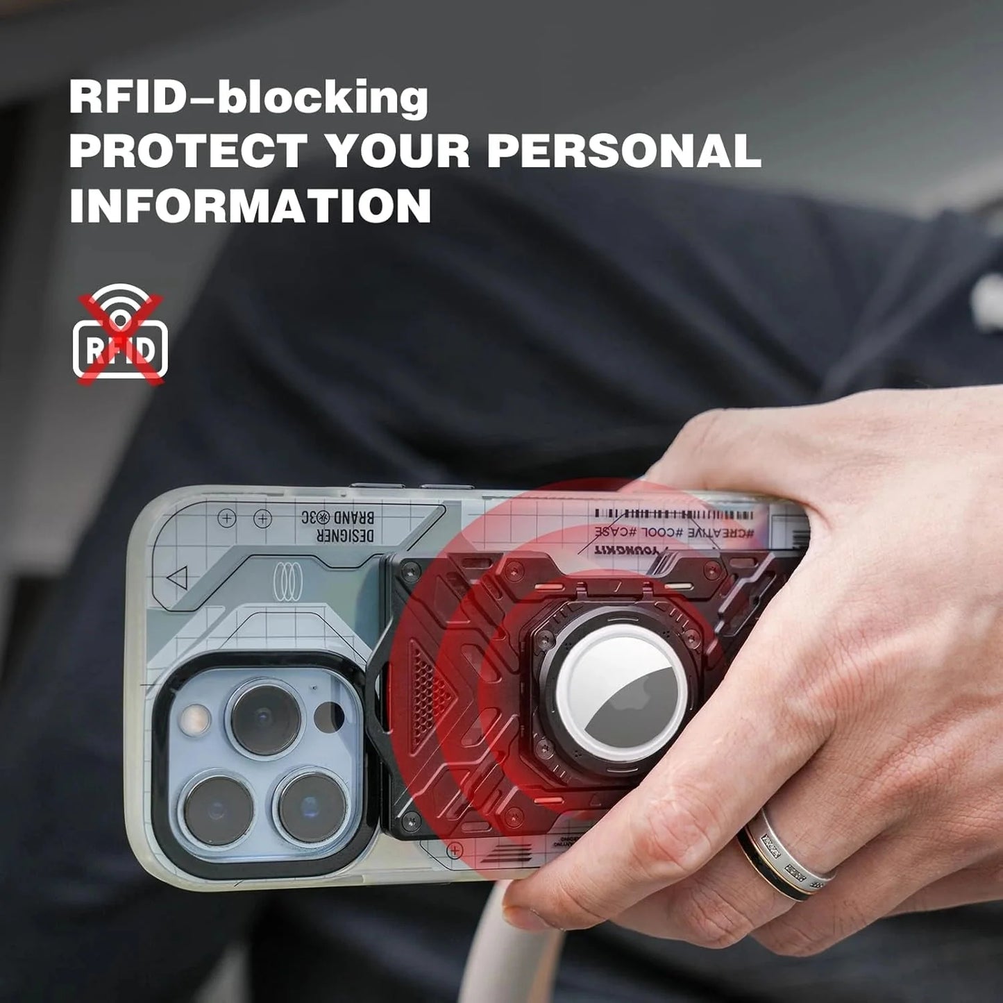 Glow Wallet RFID Safe MagSafe Glow In the Dark Wallet