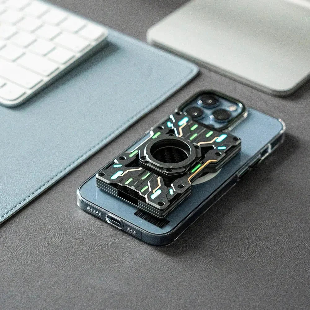 Custom Mech Guard – RFID Blocking Metal Wallet with Luminous