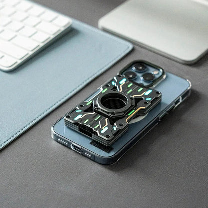 Custom Mech Guard – RFID Blocking Metal Wallet with Luminous