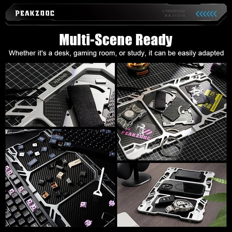 Docking Station Desk Organizer Modular Tray for Tech Gear and Tools