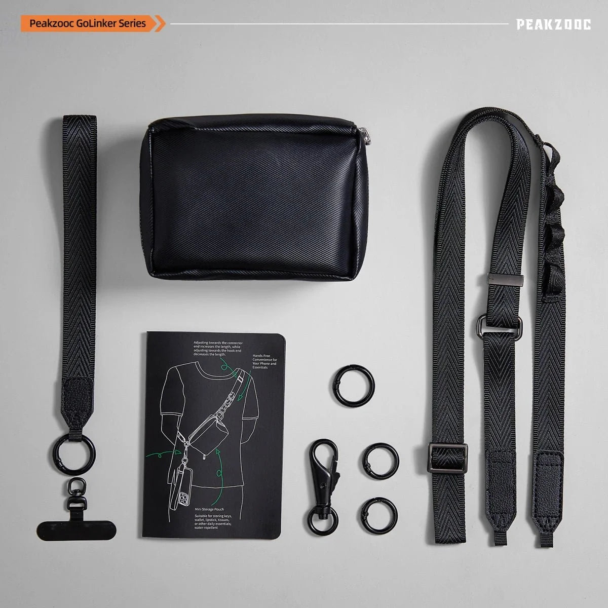 Phone Lanyard Kit with Wallet Pouch Adjustable Strap for All Phones