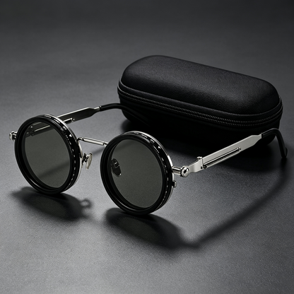 Retro Polarized Round Sunglasses | UV400 Adjustable ND Lens Sunglasses for Men & Women