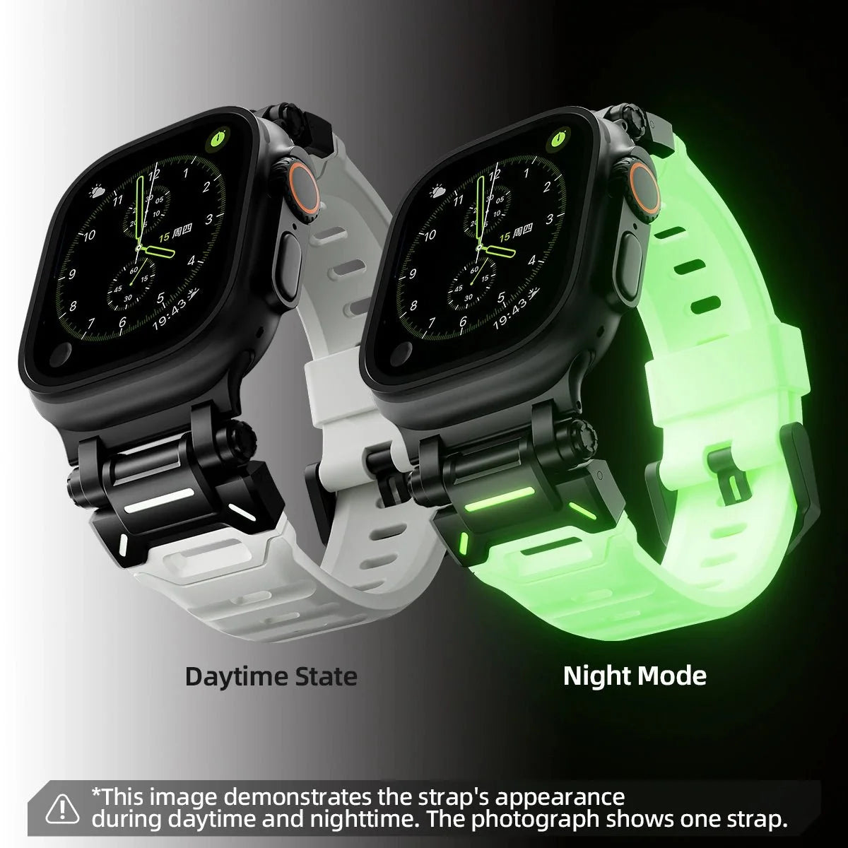 FKM Glow Sport Band for Apple Watch Ultra/Series – Tactical Strap