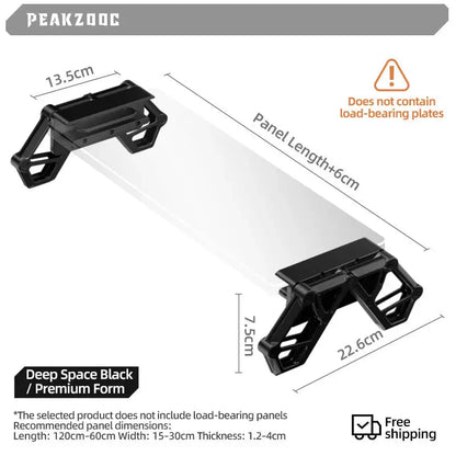 Modular Desk Riser Monitor Stand – Aluminum Legs & Metal Top Panel