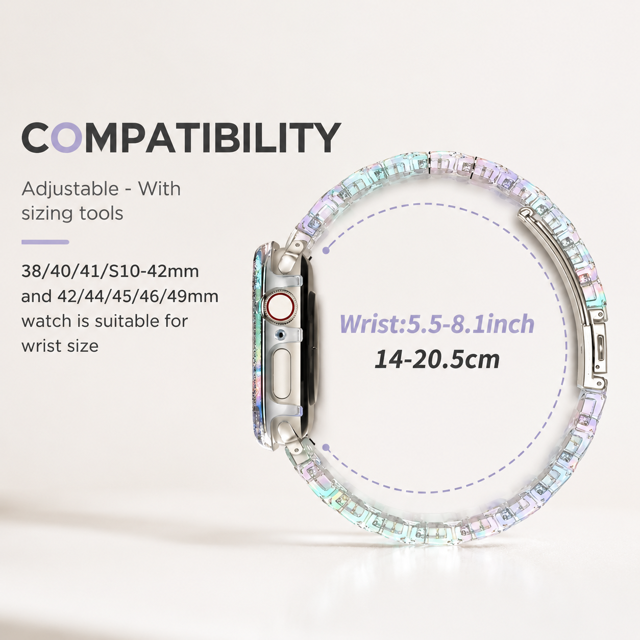 2026 Fashion Adjustable Apple Watch Band – Lightweight Stylish Strap for Everyday Comfort