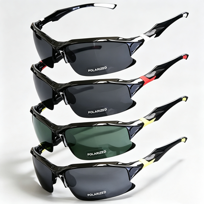 4-Pack Polarized Rimless Sports Sunglasses | Lightweight UV Protection Eyewear for Men & Women
