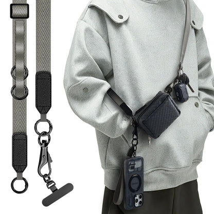 Phone Lanyard Kit with Wallet Pouch Adjustable Strap for All Phones