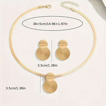 14K Gold Plated Snake Chain Jewelry Set for Women