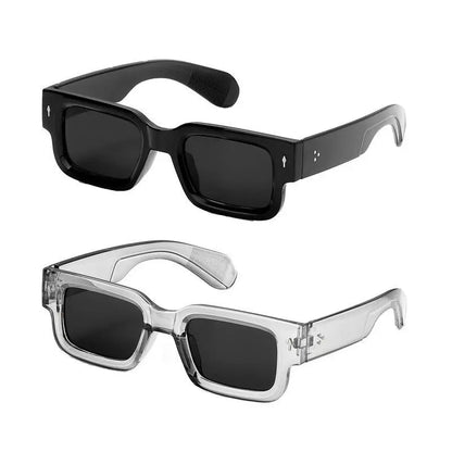 2-Pack Retro Square Sunglasses for Women & Men