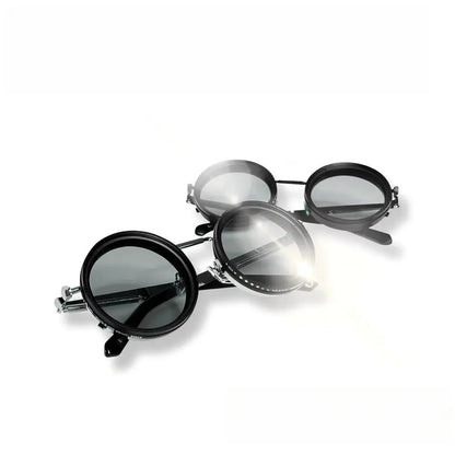 Retro Polarized Round Sunglasses | UV400 Adjustable ND Lens Sunglasses for Men & Women