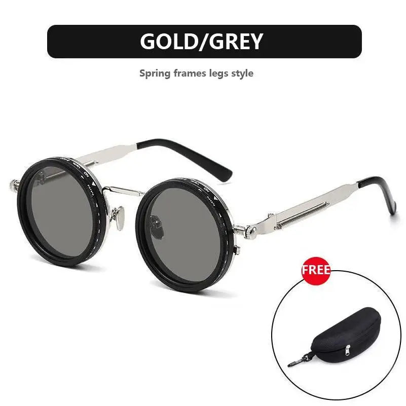 Retro Polarized Round Sunglasses | UV400 Adjustable ND Lens Sunglasses for Men & Women