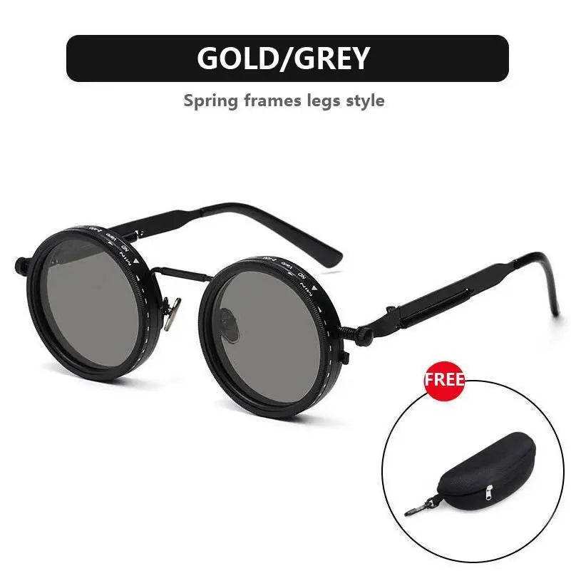 Retro Polarized Round Sunglasses | UV400 Adjustable ND Lens Sunglasses for Men & Women