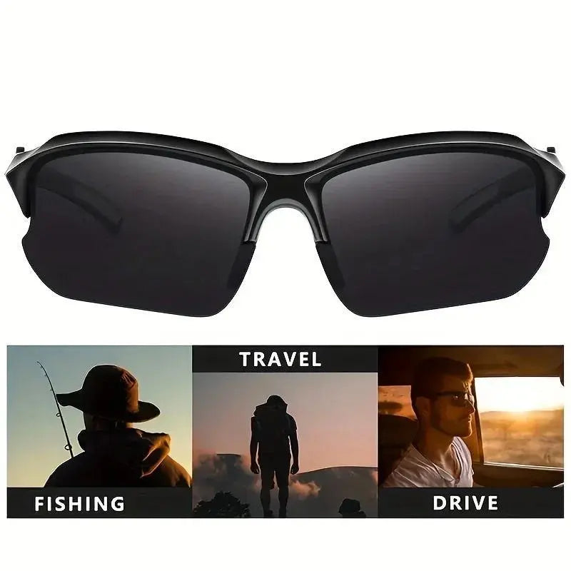 4-Pack Polarized Rimless Sports Sunglasses | Lightweight UV Protection Eyewear for Men & Women