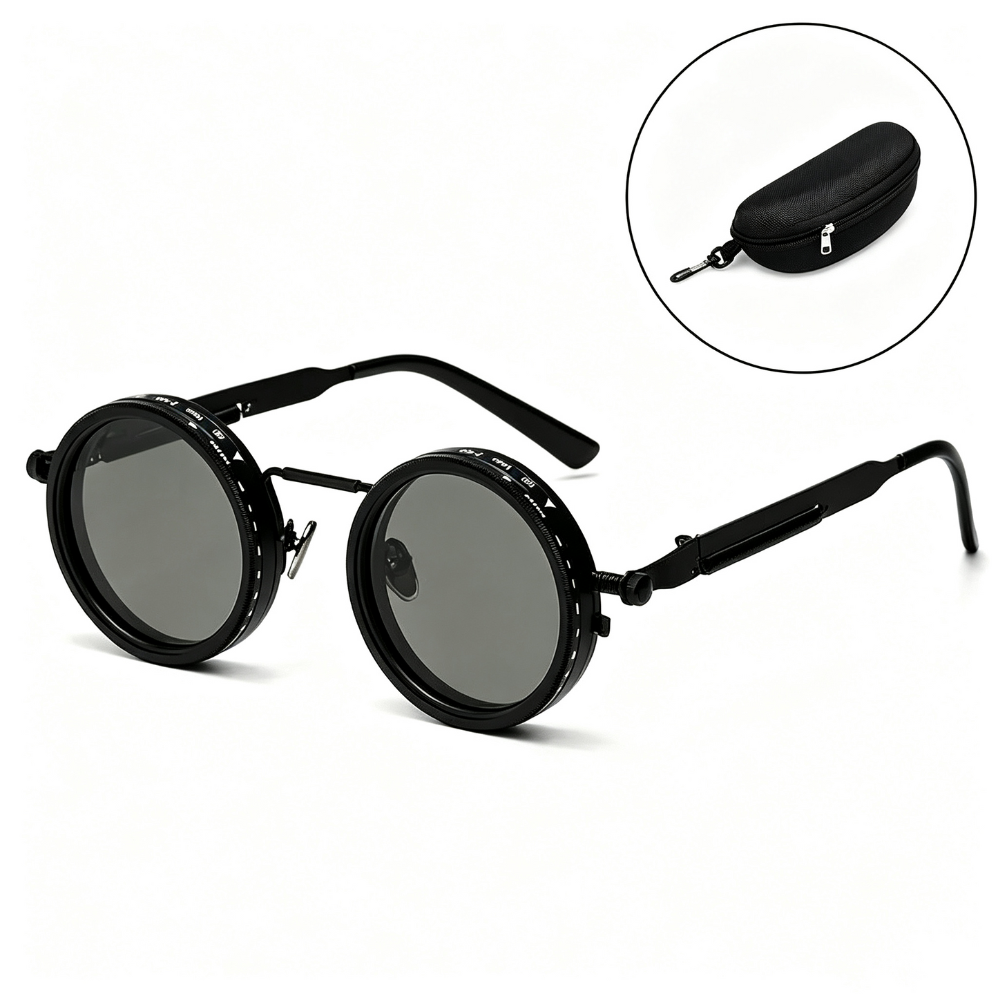 Retro Polarized Round Sunglasses | UV400 Adjustable ND Lens Sunglasses for Men & Women