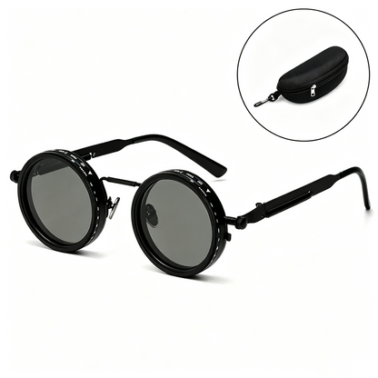 Retro Polarized Round Sunglasses | UV400 Adjustable ND Lens Sunglasses for Men & Women