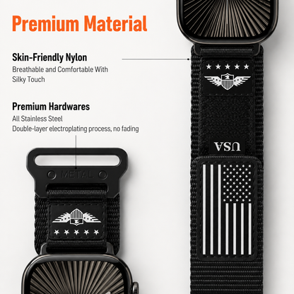Rugged Nylon Flag Band for Apple Watch