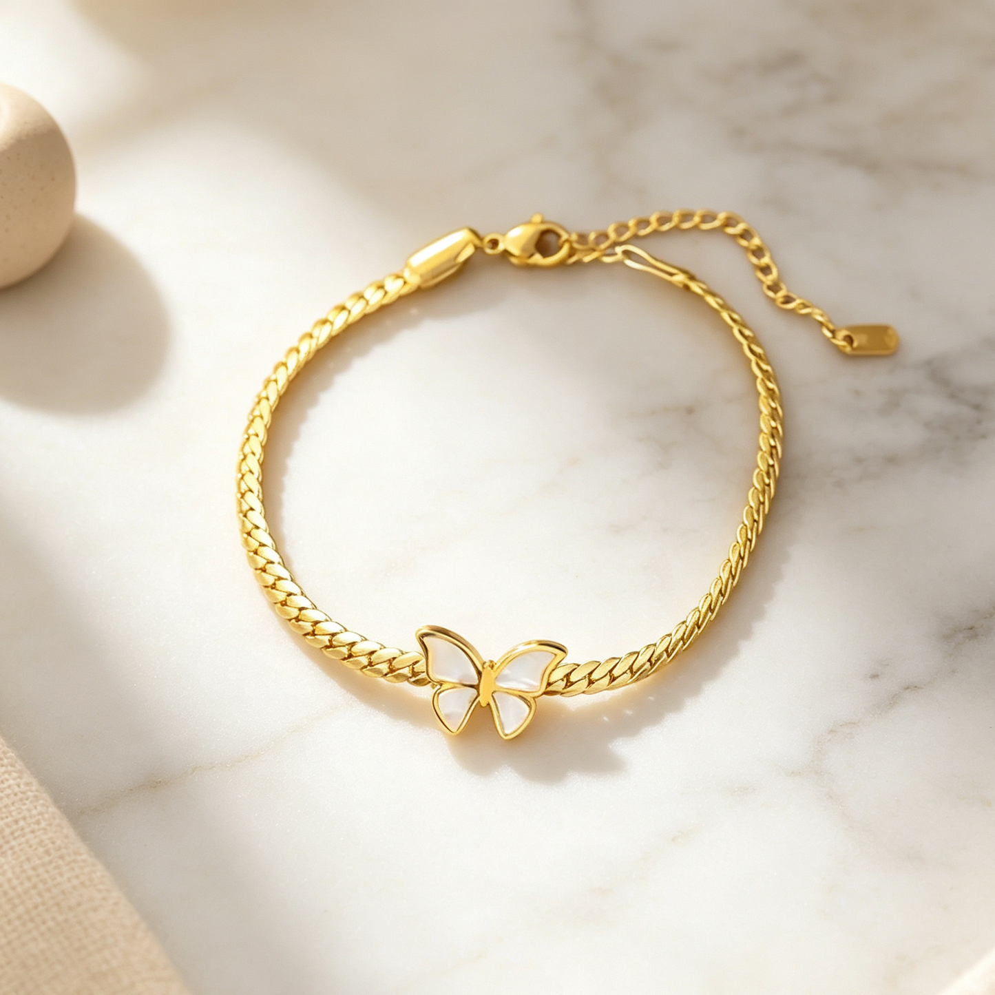 Gold Butterfly Jewelry Set for Women | Tarnish-Free Stainless Steel Necklace & Bracelet Gift Set