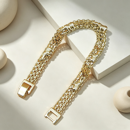 Gold Plated Elephant Charm Bracelet for Women